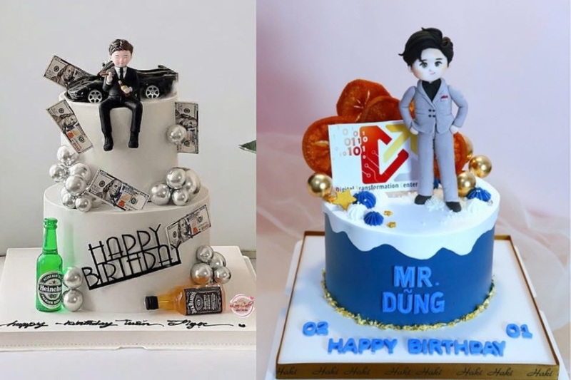 Gợi ý các mẫu bánh sinh nhật sếp nam