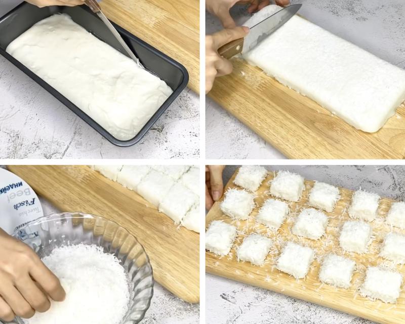 cách làm bánh sữa dừa 3