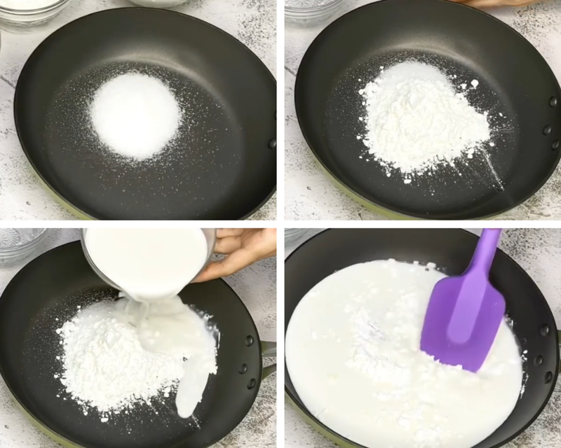 cách làm bánh sữa dừa 6