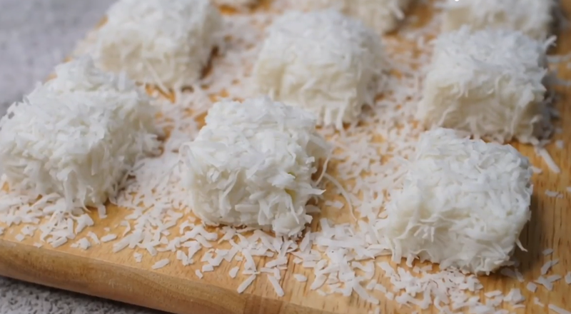 cách làm bánh sữa dừa 9