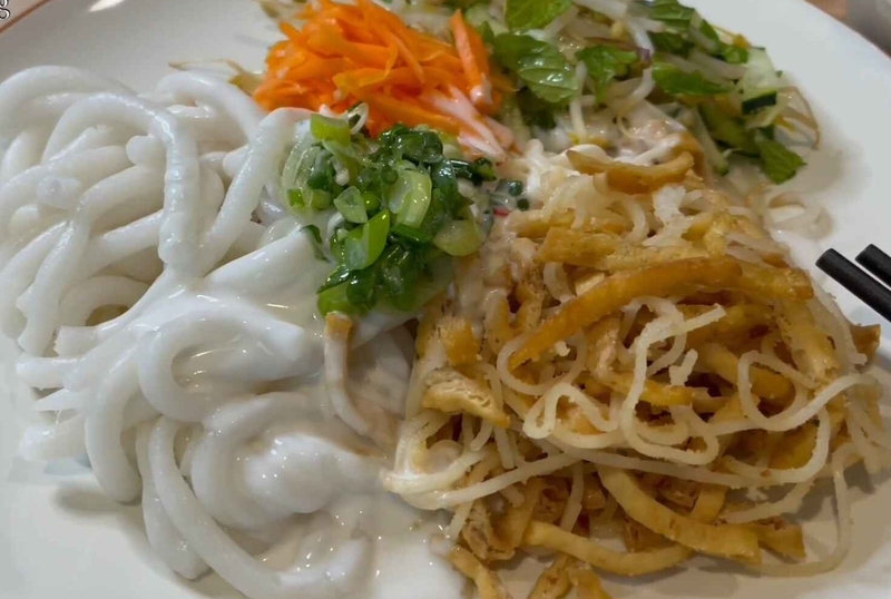 bánh tằm nước cốt dừa chay hình 13