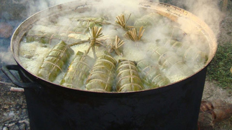 bánh tét ngũ sắc 5