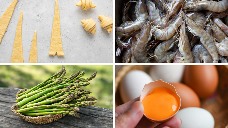 bánh tôm cuộn sừng trâu bằng nồi chiên không dầu 1