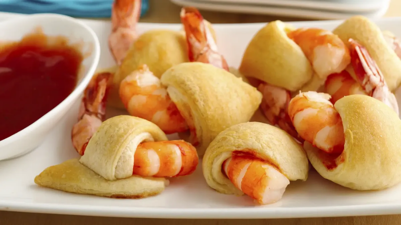 bánh tôm cuộn sừng trâu bằng nồi chiên không dầu 5