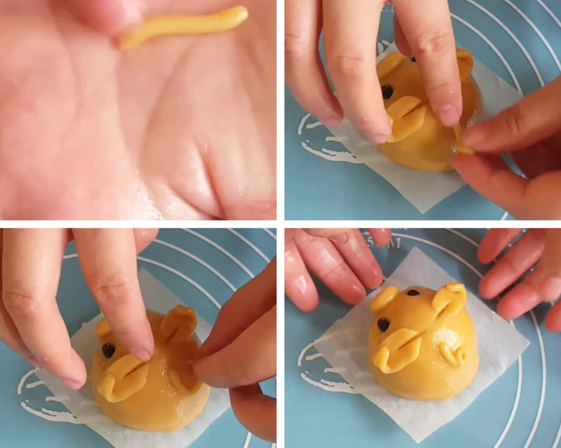 cách làm bánh Trung thu con heo 7