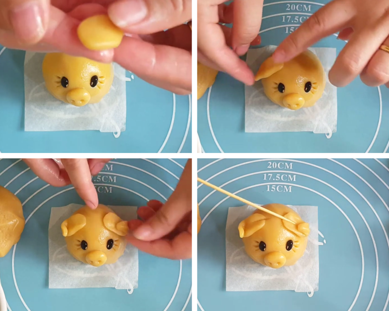 cách làm bánh Trung thu con heo 6