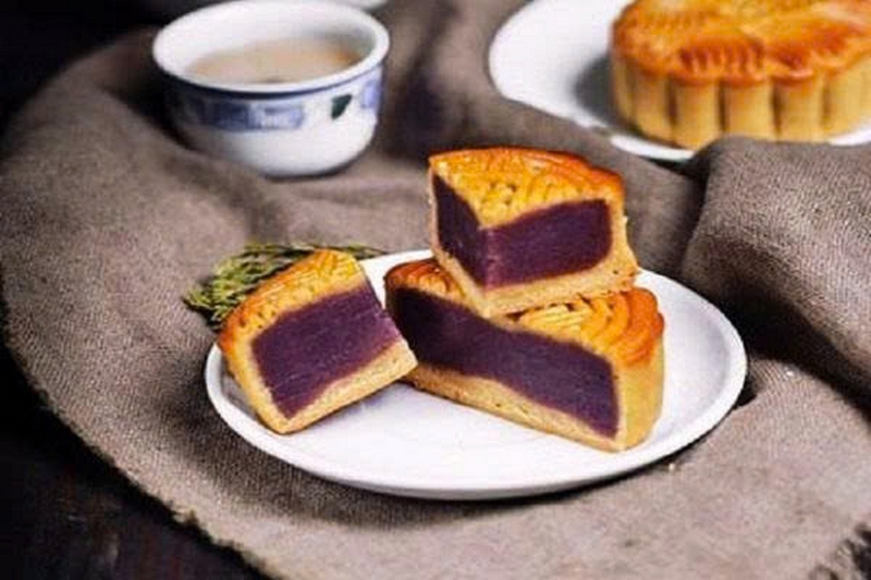Bánh trung thu nướng nhân khoai lang tím ảnh 2