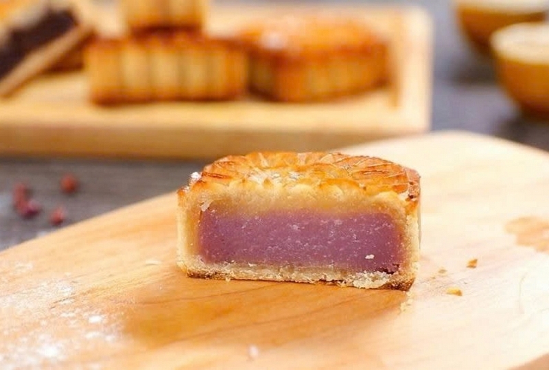 Bánh trung thu nướng nhân khoai lang tím ảnh 7