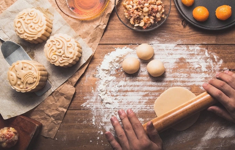 bánh trung thu nướng nhân khoai môn ảnh 5