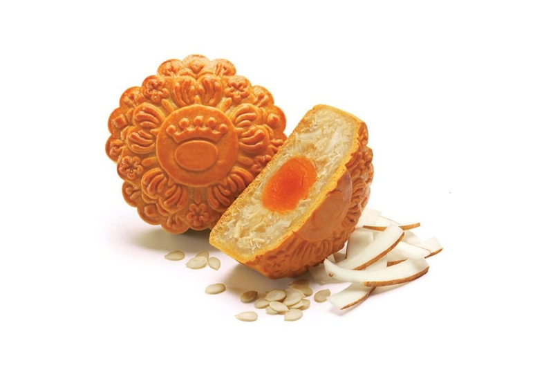 Cách làm bánh trung thu nướng nhân sữa dừa 9