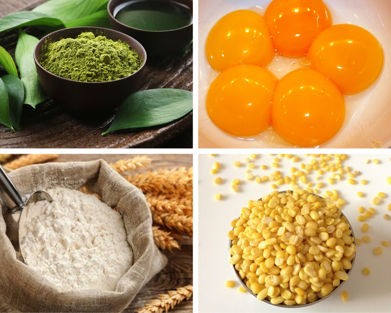Nguyên liệu bánh trung thu nướng nhân trà xanh