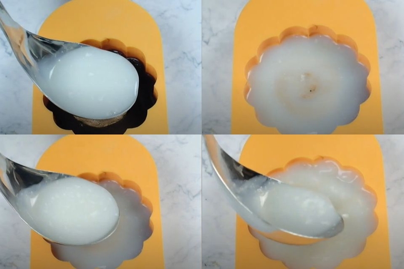 Đặt khuôn bánh đã hoàn thiện vào ngăn mát tủ lạnh