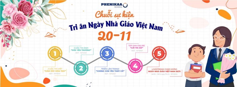 Mẫu banner tri ân ngày Nhà giáo Việt Nam