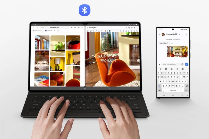 Bàn phím AI Samsung Tab S10 Ultra kết nối đa thiết bị mượt mà