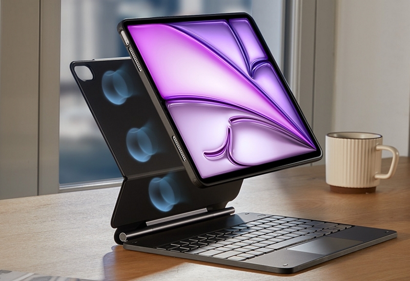Bao da kèm bàn phím Rebound Magnetic 360 iPad Air 13 2024 ESR ảnh 1