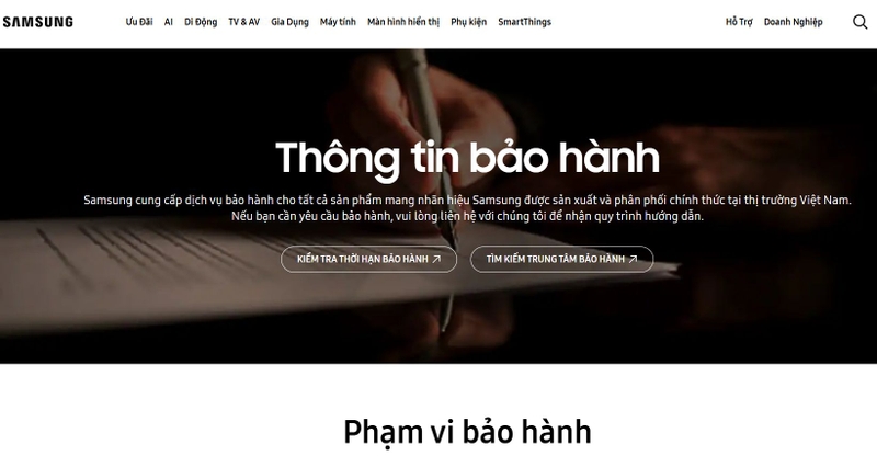 cach kiem tra bao hanh dieu hoa samsung