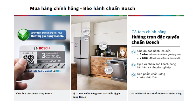 Cách kích hoạt bảo hành máy rửa bát Bosch