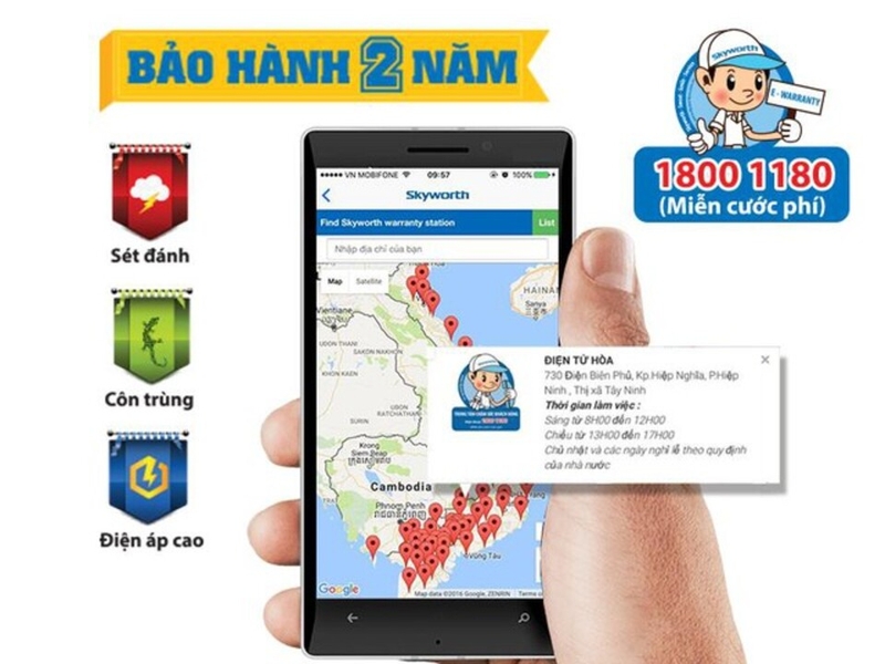 Ứng dụng Skyworth VN là công cụ tiện ích giúp kiểm tra bảo hành