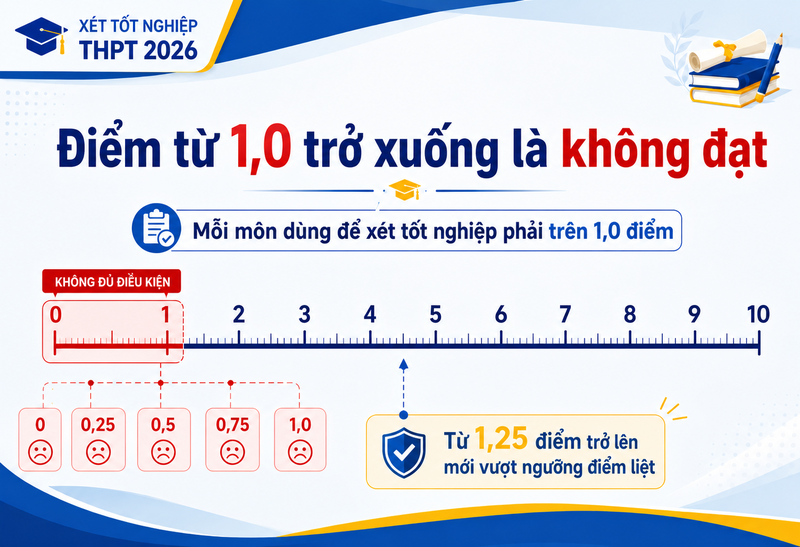 bao nhiêu điểm thì đậu tốt nghiệp THPT năm 2026 1