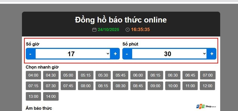 báo thức online trên máy tính (ảnh 6)