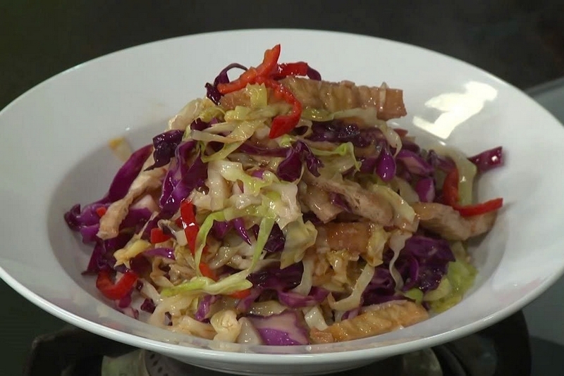 Bắp cải tím xào chay ảnh 5