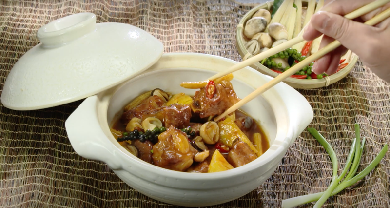 bắp non kho sườn - Hình 6
