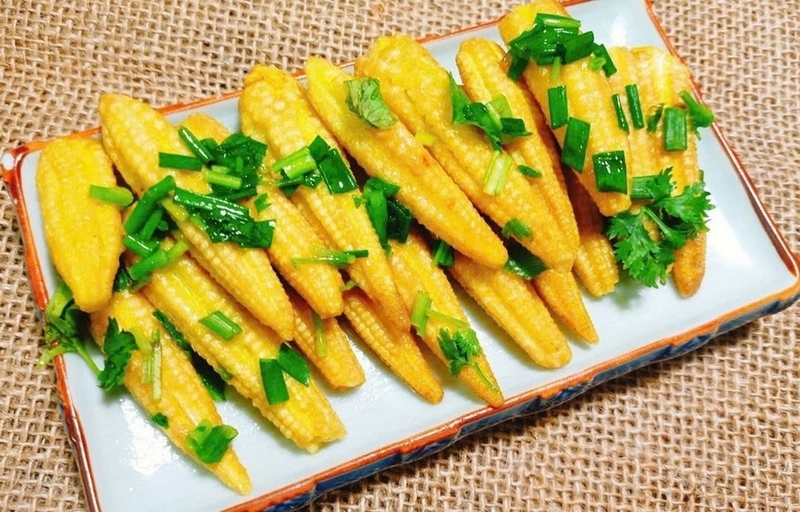 Bắp non xào bơ ảnh 1