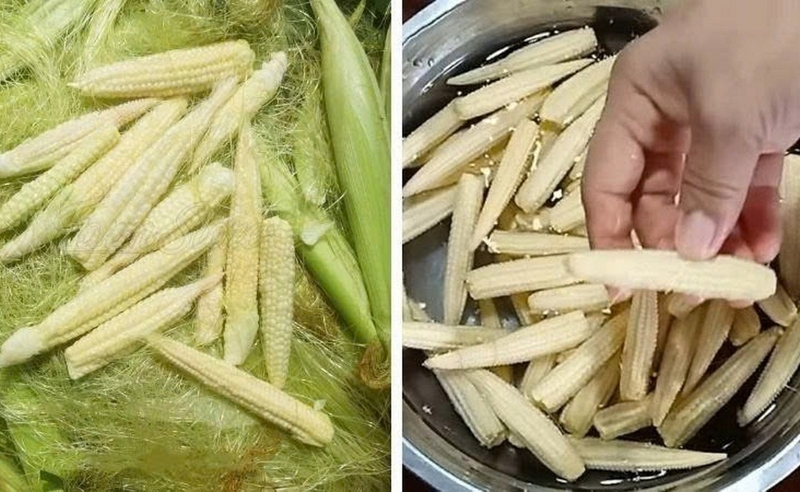 Bắp non xào bơ ảnh 2