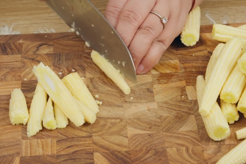 bắp non xào thịt bò hình 4