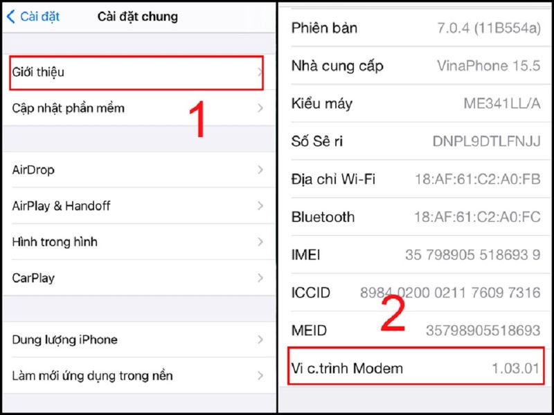 Làm thế nào để kiểm tra phiên bản baseband trên thiết bị di động?