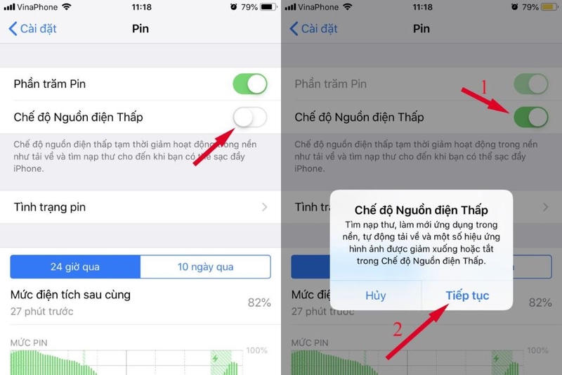 bật chế độ tiết kiệm pin trên iPhone 8 (ảnh 4)
