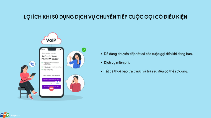 Lợi ích khi sử dụng dịch vụ chuyển tiếp cuộc gọi có điều kiện