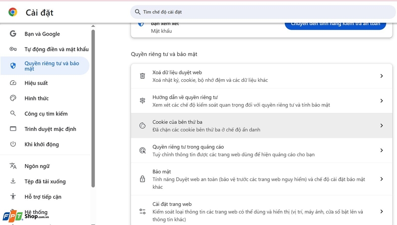 Bật Cookie trình duyệt ảnh 5
