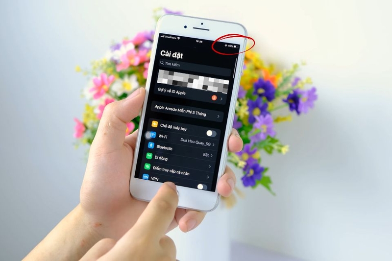 bật hiển thị phần trăm pin trên iPhone 8 Plus (ảnh 1)