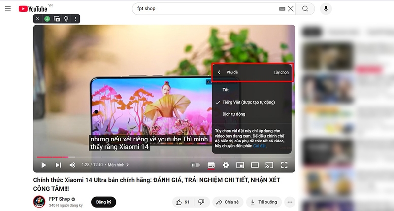 Hướng dẫn chi tiết cách bật phụ đề YouTube​ (hình 13)