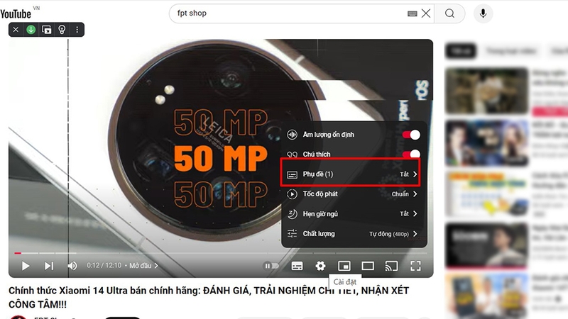Hướng dẫn chi tiết cách bật phụ đề YouTube​ (hình 2)