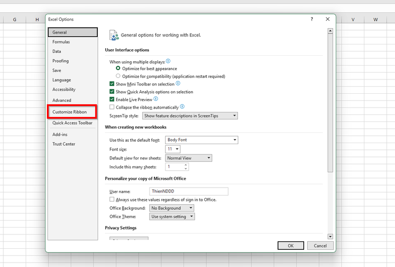 Cách bật thẻ Developer trong Excel ảnh 3
