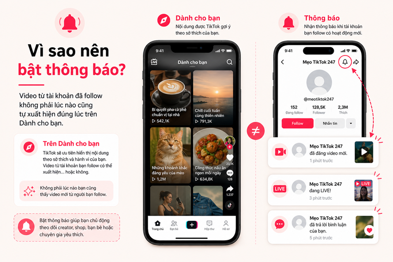 Bật thông báo tài khoản TikTok đang follow ảnh 5