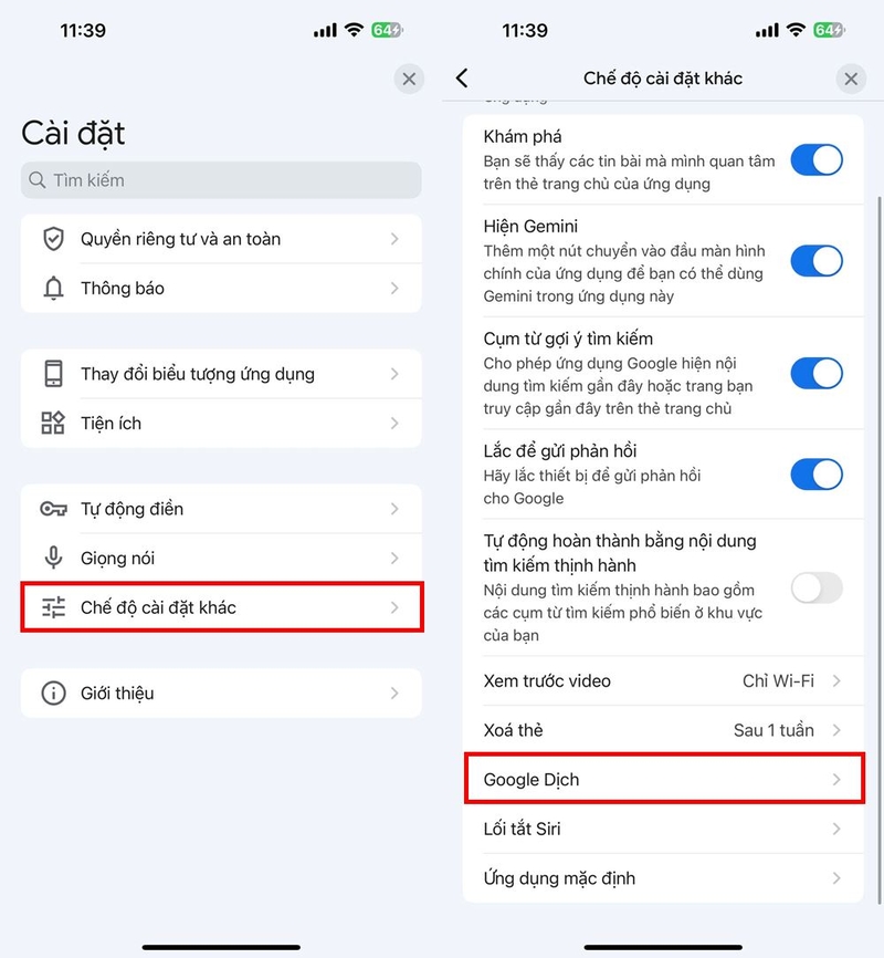 Cách bật tự động dịch trang web Google trên điện thoại ảnh 2