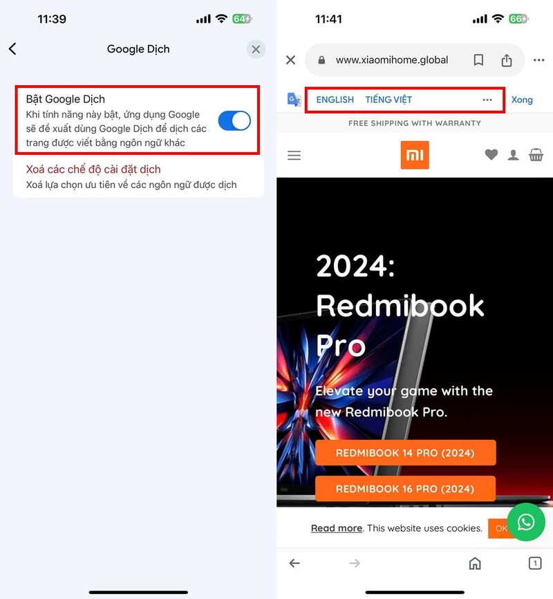 Cách bật tự động dịch trang web Google trên điện thoại ảnh 3