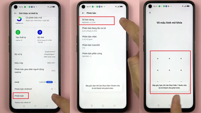 bật tùy chọn nhà phát triển trên realme hình 5