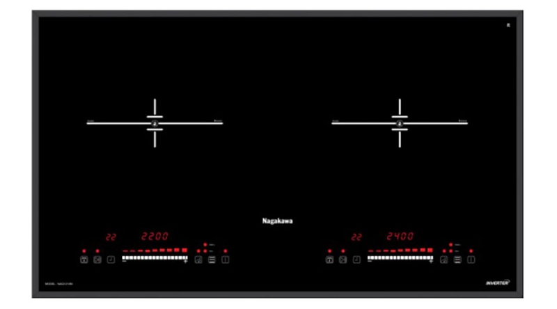 Bếp điện từ đôi Nagakawa NAG1214M (hình 2)