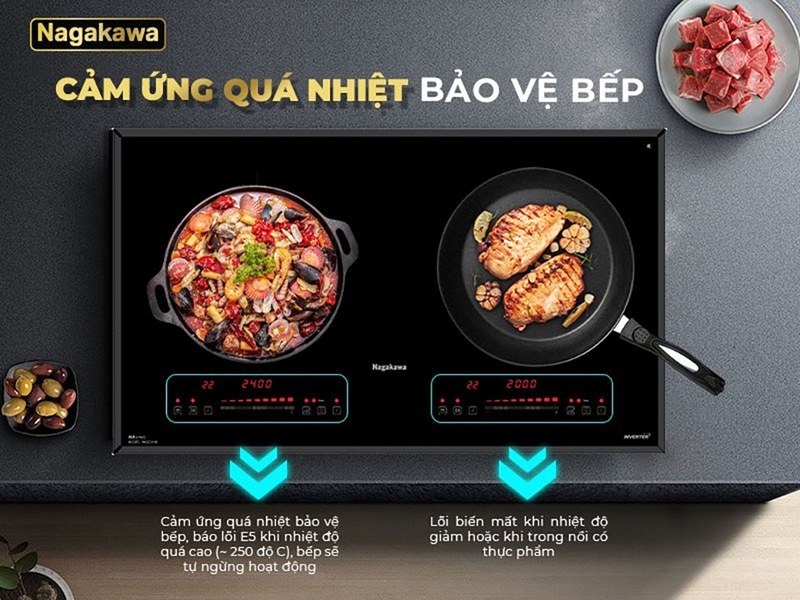 Bếp điện từ đôi Nagakawa NK2C15MB (hình 7)