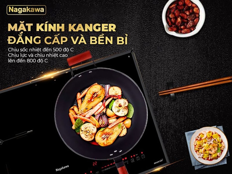 Bếp điện từ đôi Nagakawa NK2C15MB (hình 2)