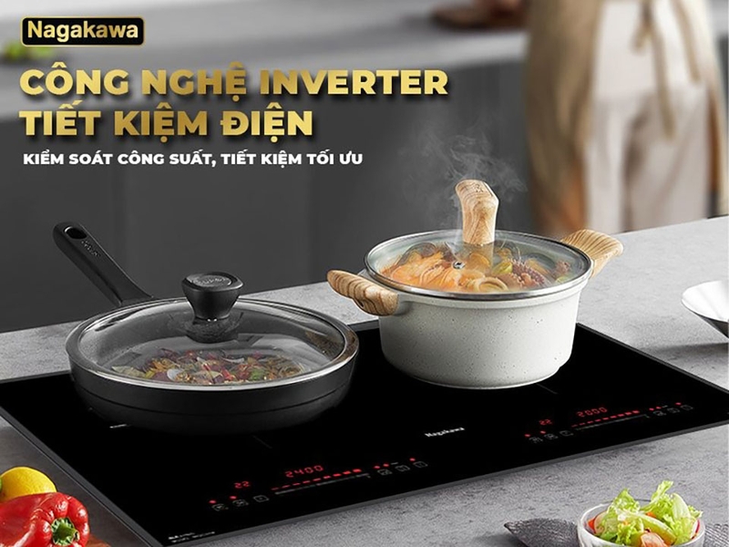 Bếp điện từ đôi Nagakawa NK2C15MB (hình 3)