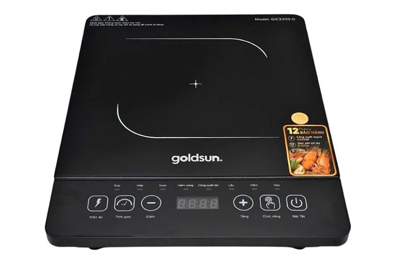 Bếp điện từ đơn cảm ứng 2000W Goldsun GIC3205-D (Kèm nồi) (hình 6)
