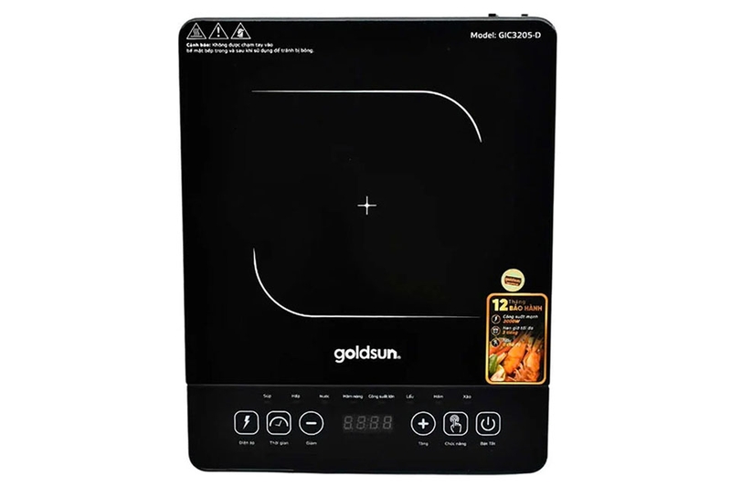 Bếp điện từ đơn cảm ứng 2000W Goldsun GIC3205-D (Kèm nồi) (hình 5)