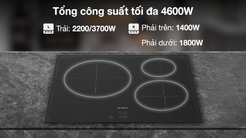 Bếp từ Bosch 3 vùng nấu 3