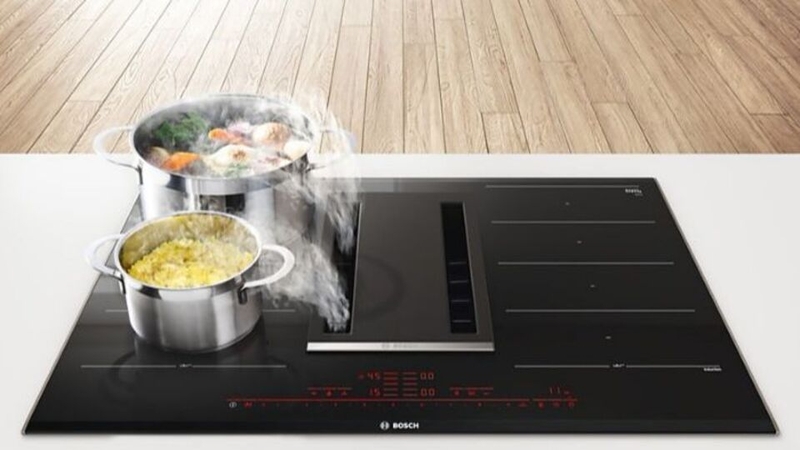 Bếp từ hút mùi là sự kết hợp thông minh giữa bếp từ và máy hút mùi