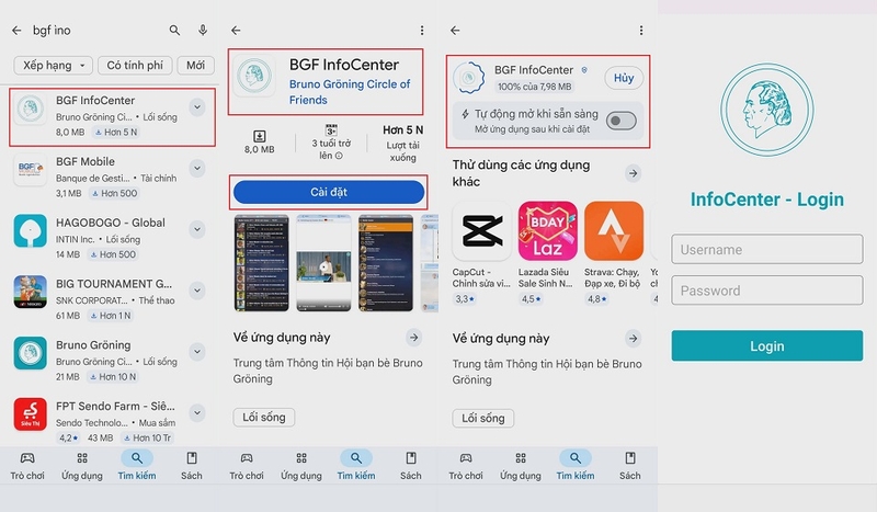 Cách tải cho Android
